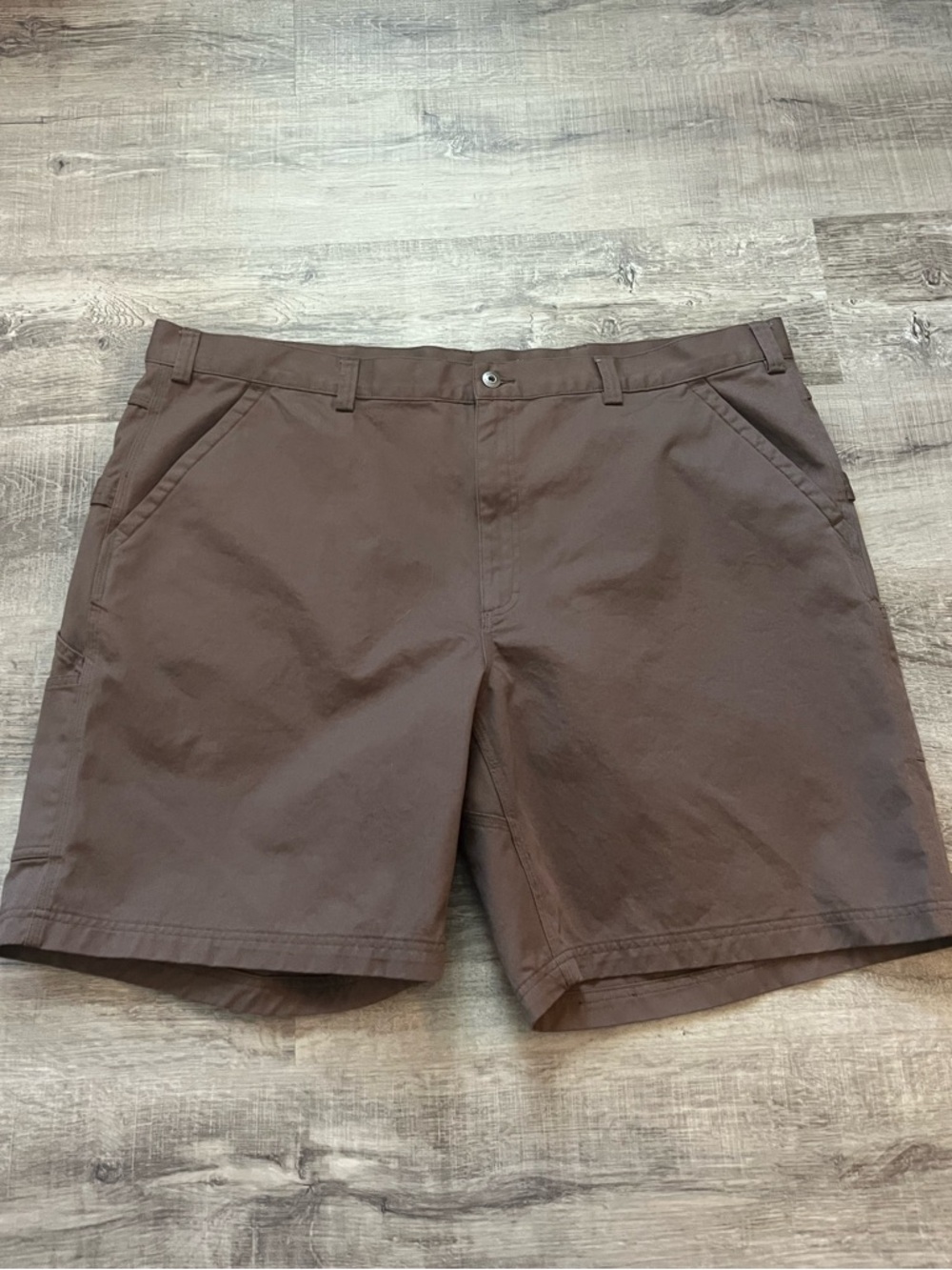 Lot of 2 Duluth Trading Co Men's Cargo Carpenter Canvas Shorts Brown Tan Size 48 - Picture 6 of 9